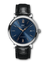 IWC Portofino Automatic Moonphase  Stainless Steel / Blue / Alligator (IW3565-23)