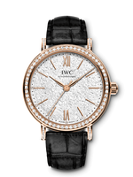 IWC Portofino Chronograph Stainless Steel / Black / Alligator (IW3574-06)