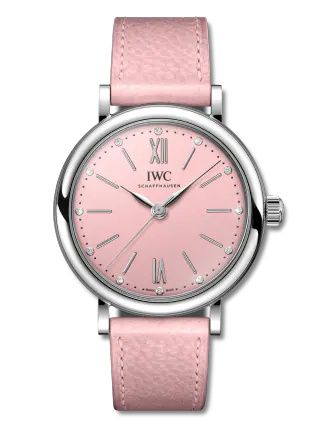 IWC - IW3574-17  Portofino 34 Stainless Steel / Peach Powder