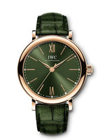 IWC Portofino Hand-Wound Day & Date Stainless Steel / Green (IW3574-09)