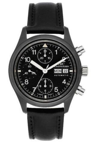 IWC - IW3705-01  Pilot's Watch Chronograph Ceramic / German / Strap