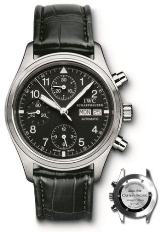 IWC - IW3706-31  Pilot's Watch Chronograph Stainless Steel / Black / Cathay Pacific