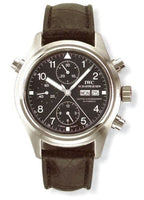 IWC Pilot's Watch Doppelchronograph Stainless Steel / Black / French / Strap (IW3711-02)