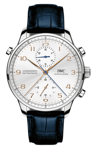 IWC - IW3712-19  Portuguese Chrono-Rattrapante Stainless Steel / Silver / Lisboa