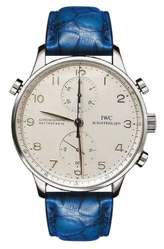 IWC - IW3712-09  Portuguese Chrono-Rattrapante White Gold / Silver