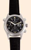 IWC - IW3713-03  Pilot's Watch Doppelchronograph Stainless Steel / Black / English / Strap