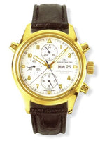 IWC Pilot's Watch Doppelchronograph Yellow Gold / White / Italian (IW3713-09)