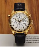 IWC - IW3713-11  Pilot's Watch Doppelchronograph Yellow Gold / White / English