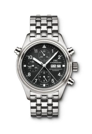 IWC - IW3713-19  Pilot's Watch Doppelchronograph Stainless Steel / Black / English / Bracelet