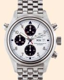 IWC - IW3713-30  Pilot's Watch Doppelchronograph Stainless Steel / White / Japan / Bracelet