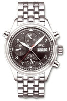 IWC Pilot's Watch Spitfire Double Chronograph Stainless Steel / Black / English / Bracelet (IW3713-36)