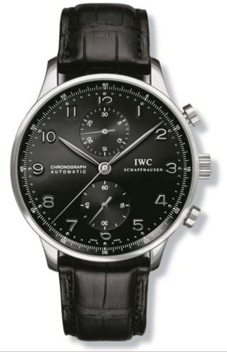 IWC - IW3714-03  Portuguese Chrono-Automatic White Gold / Black