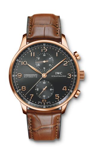 IWC - IW3714-15  Portuguese Chrono-Automatic Rose Gold / Black