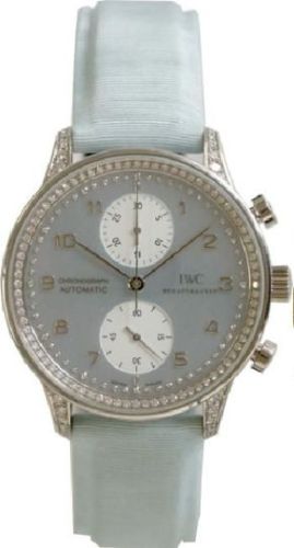 IWC - IW3714-20  Portuguese Chrono-Automatic White Gold / Blue MOP / Diamond