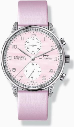 IWC - IW3714-21  Portuguese Chrono-Automatic White Gold / Pink MOP / Diamond