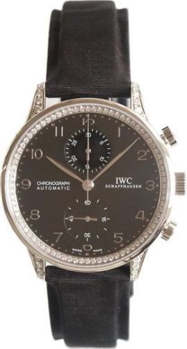 IWC - IW3714-22  Portuguese Chrono-Automatic White Gold / Black / Diamond