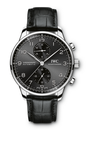 IWC - IW3714-47  Portuguese Chrono-Automatic Stainless Steel / Black