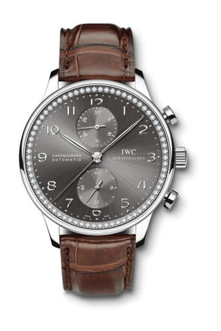 IWC - IW3714-73  Portuguese Chrono-Automatic White Gold / 80 Diamond