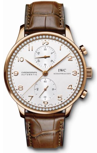 IWC - IW3714-84  Portugieser Chrono-Automatic Red Gold / Silver / Diamond