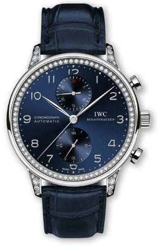 IWC - IW3714-90  Portuguese Chrono-Automatic White Gold / Diamond / Blue