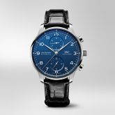 IWC - IW3716-01  Portugieser Chronograph "150 Years" Stainless Steel / Blue