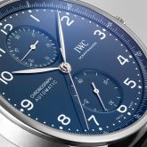 IWC - IW3716-01  Portugieser Chronograph "150 Years" Stainless Steel / Blue