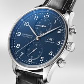 IWC - IW3716-01  Portugieser Chronograph "150 Years" Stainless Steel / Blue