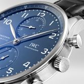 IWC - IW3716-01  Portugieser Chronograph "150 Years" Stainless Steel / Blue