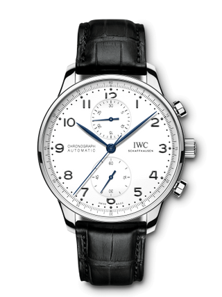 IWC - IW3716-02  Portugieser Chronograph "150 Years" Stainless Steel / White