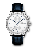 IWC - IW3716-05  Portugieser Chronograph Stainless Steel / Silver - Blue