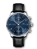 IWC - IW3716-06  Portugieser Chronograph Stainless Steel / Blue