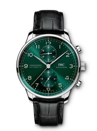 IWC - IW3716-15  Portugieser Chronograph Stainless Steel / Green