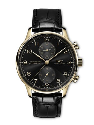 IWC - IW3716-25  Portugieser Chronograph Rose Gold / Black