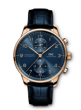 IWC - IW3716-14  Portugieser Chronograph Red Gold / Blue / Boutique Edition