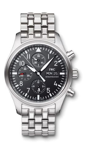 IWC - IW3717-04  Pilot's Watch Chronograph Stainless Steel / Black / Bracelet