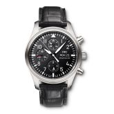 IWC - IW3717-01  Pilot's Watch Chronograph Stainless Steel / Black / Strap