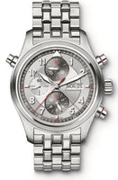 IWC Pilot's Watch Spitfire Double Chronograph Stainless Steel / Silver / German / Bracelet (IW3718-05)