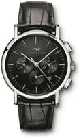 IWC Portofino Chronograph MecaQuartz Stainless Steel / Black / Bracelet (IW3724-04)