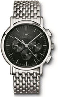 IWC Portofino Lady Chronograph MecaQuartz Stainless Steel / Rose Gold / White / Calf (IW3724-06)