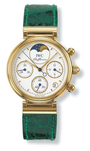 IWC - IW3736-02  Kleine Da Vinci Yellow Gold / White / Green Croco