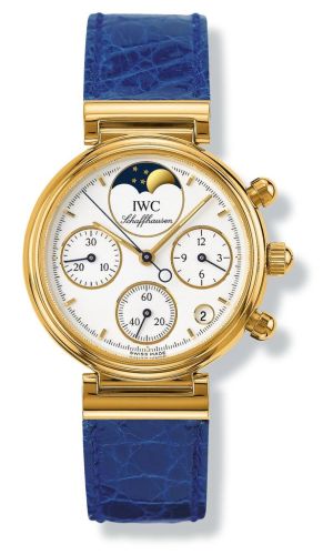 IWC - IW3736-04  Kleine Da Vinci Yellow Gold / White / Blue Croco