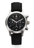 IWC - IW3741-01  Pilot's Watch Chronograph Mecaquartz Stainless Steel / Black / Strap