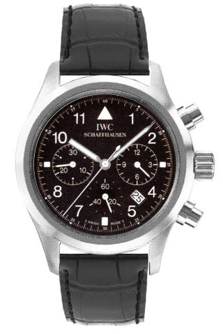 IWC - IW3741-01  Pilot's Watch Chronograph Mecaquartz Stainless Steel / Black / Strap