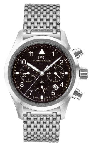 IWC - IW3741-02  Pilot's Watch Chronograph Mecaquartz Stainless Steel / Black / Bracelet