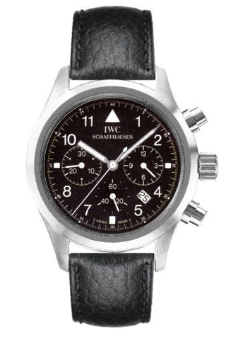 IWC - IW3741-06  Pilot's Watch Chronograph Mecaquartz Stainless Steel / Black / Strap