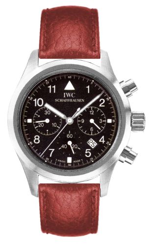 IWC - IW3741-07  Pilot's Watch Chronograph Mecaquartz Stainless Steel / Black / Strap