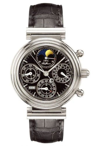 IWC - IW3750-28  Da Vinci Perpetual Stainless Steel / Black / German