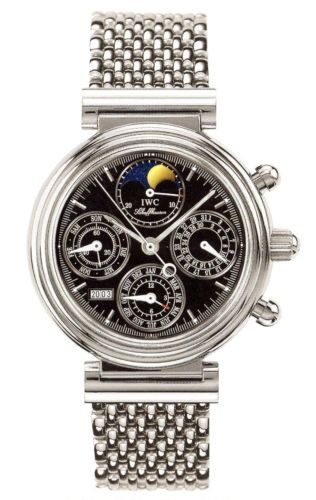 IWC - IW3750-33  Da Vinci Perpetual Stainless Steel / Black / Italian / Bracelet