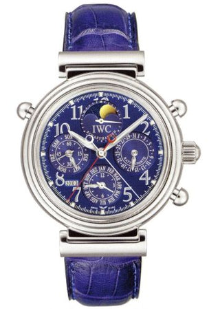 IWC - IW3754-06  Da Vinci Perpetual Rattrapante Platinum / Blue / Italian