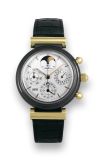 IWC - IW3755-02  Da Vinci Perpetual Black Ceramic / Yellow Gold / White / Italian